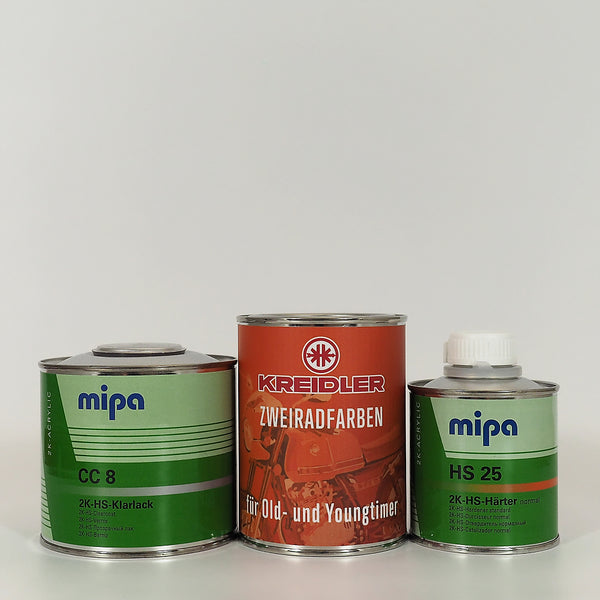 Kreidler-Farben Lackdose (500 ml) mit Klarlack und Härter