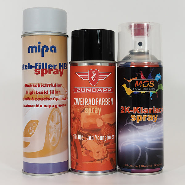Zündapp-Farben Spraydose mit Füller und 2K-Klarlack