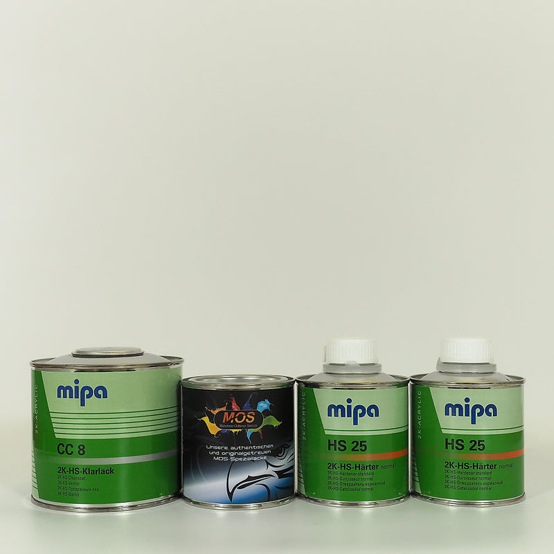 NSU Quickly-Farben Lackdose (250 ml) mit Klarlack und 2x Härter